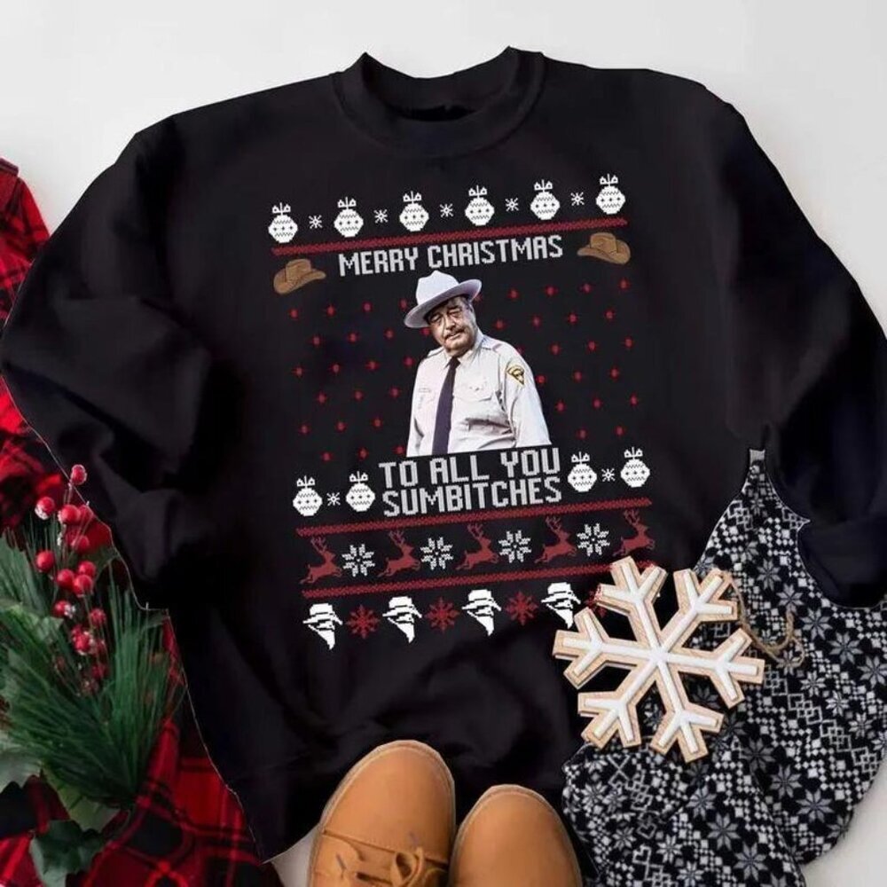 Smokey And The Bandit Merry Christmas Too All You Sumbitches Funny Christma 05